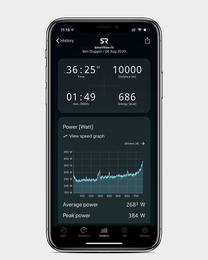 waterrower smartrow app