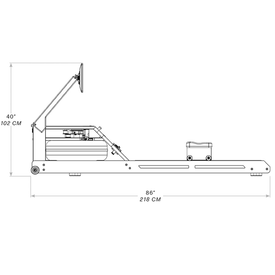 waterrower ergatta technical details side