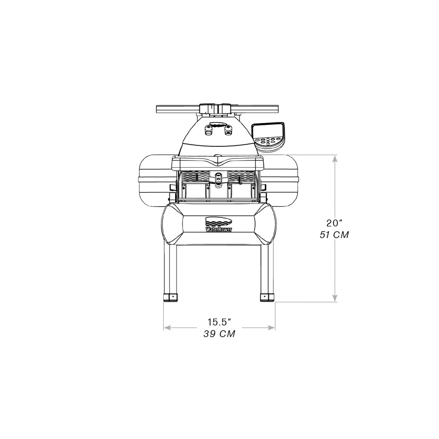 waterrower m1 technical details front