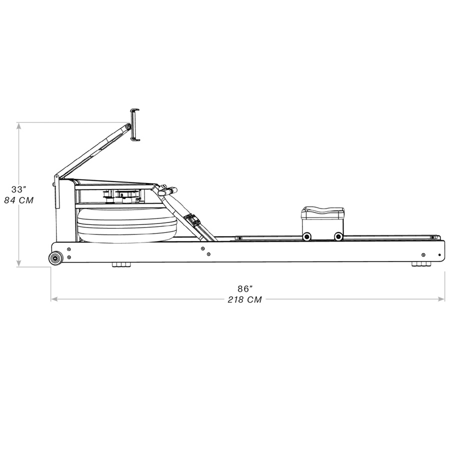 waterrower original technical details side